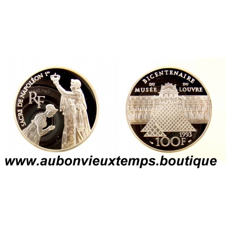100 FRANCS Argent 900‰ BE 1993 SACRE de NAPOLEON 1er - BICENTENAIRE