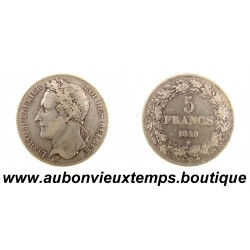 5 FRANCS Argent 900‰ 1849 LEOPOLD PREMIER - TETE LAUREE - BELGIQUE
