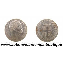 5 LIRE Argent 900‰ 1878 R UMBERTO 1er - ITALIE