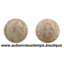 5 LIRE Argent 900‰ 1879 R UMBERTO 1er - ITALIE
