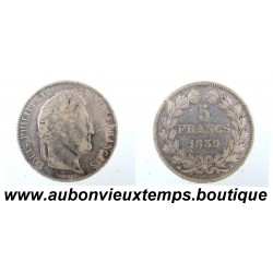 5 FRANCS Argent 900‰ 1839 B LOUIS PHILIPPE 1 - TETE LAUREE - ROUEN