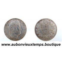 5 FRANCS Argent 900‰ 1838 B LOUIS PHILIPPE 1 - TETE LAUREE - ROUEN