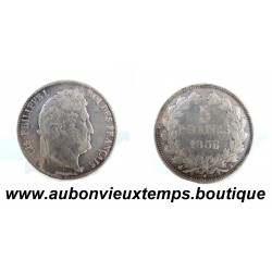 5 FRANCS Argent 900‰ 1838 B LOUIS PHILIPPE 1 - TETE LAUREE - ROUEN