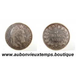 5 FRANCS Argent 900‰ 1832 T LOUIS PHILIPPE 1 - TETE LAUREE - NANTES