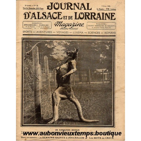 JOURNAL D'ALSACE et de LORRAINE - 2ème ANNEE - N° 49 - 5 AVRIL 1925