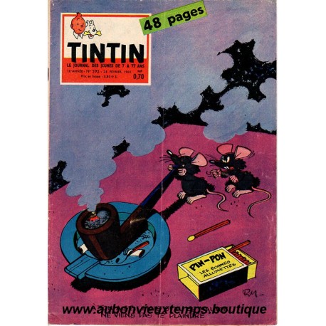 LE JOURNAL DE TINTIN N° 592 du 25.02.1960