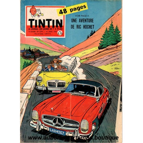 LE JOURNAL DE TINTIN N° 594 du 10.03.1960