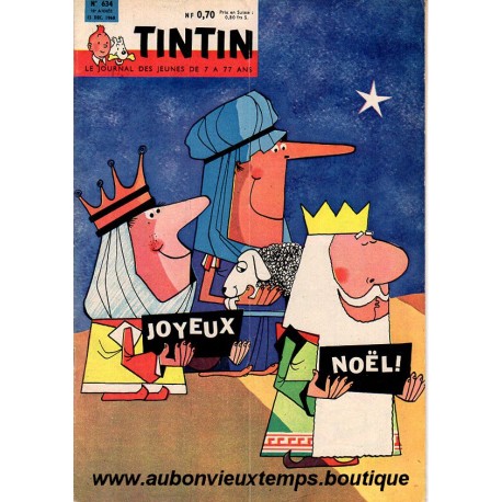 LE JOURNAL DE TINTIN N° 634 du 15.12.1960