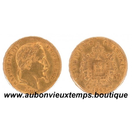 20 FRANCS OR NAPOLEON III 1869 BB EMPEREUR 