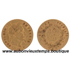 10 FRANCS OR NAPOLEON III 1862 BB EMPEREUR 