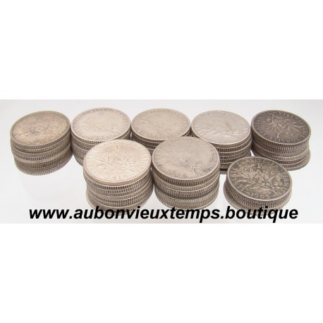 LOT DE 75 MONNAIES ARGENT 1 FRANC SEMEUSE