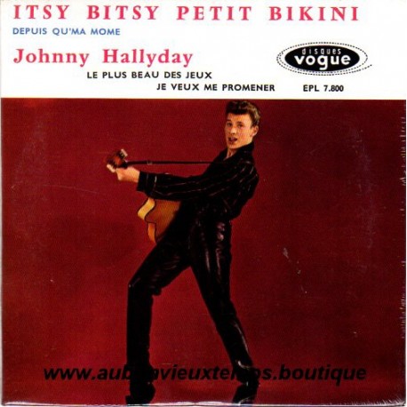 CD JOHNNY HALLYDAY ITSY BITSY PETIT BIKINI 1960 4 TITRES