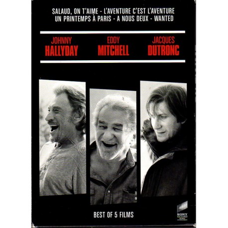 DVD x 5 JOHNNY HALLYDAY COFFRET BEST OF 5 FILMS SONY