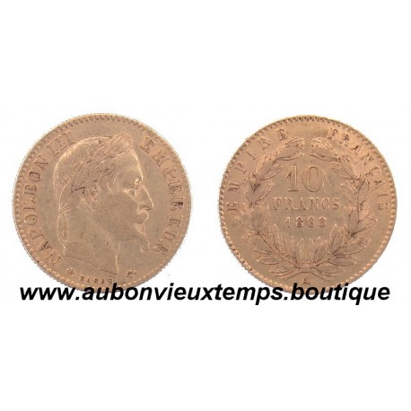 10 FRANCS OR NAPOLEON III 1857 A EMPEREUR 