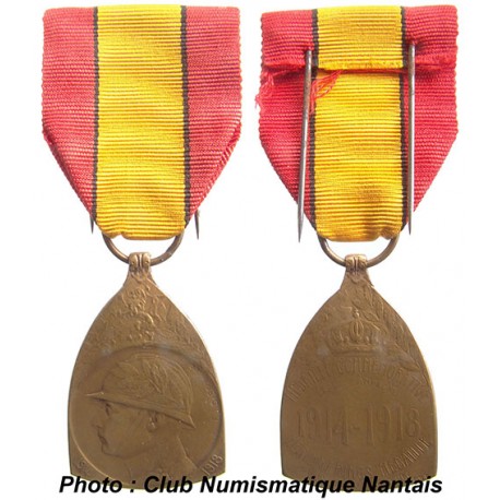 MEDAILLE COMMEMORATIVE BELGE 14.18