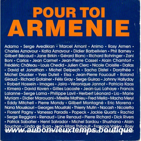 45T POUR TOI ARMENIE - TREMA 410459 - 1989 - JOHNNY HALLYDAY