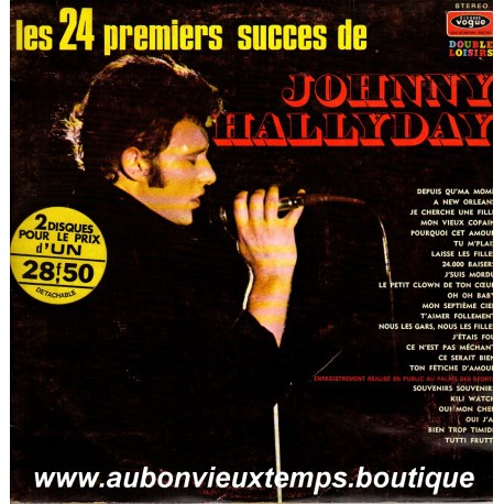 VINYL 2 x 33T JOHNNY HALLYDAY VOGUE 1971 - LES 24 PREMIERS SUCCES - 24 TITRES