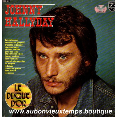 JOHNNY HALLYDAY LE DISQUE D'OR DE JOHNNY LP 33T VINYLE EX COVER EX ORIGIN  1968