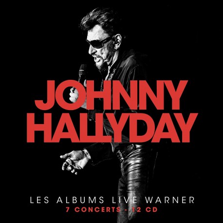 CD x 12 COFFRET COLLECTOR JOHNNY HALLYDAY - LES ALBUMS LIVE WARNER 183 TITRES
