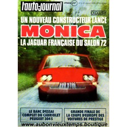 L'AUTO JOURNAL JUILLET 1972 - MONICA - CABRIOLET PEUGEOT 304 S