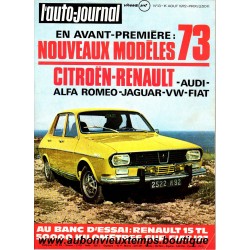 L'AUTO JOURNAL AOUT 1972 - RENAULT 15 TL