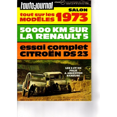 L'AUTO JOURNAL SEPTEMBRE 1972 - CITROEN DS 23