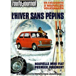 L'AUTO JOURNAL NOVEMBRE 1972 - VOLKSWAGEN