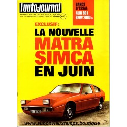 L'AUTO JOURNAL MARS 1973 - MATRA SIMCA - AUDI 80 L - BMW 2000 TII