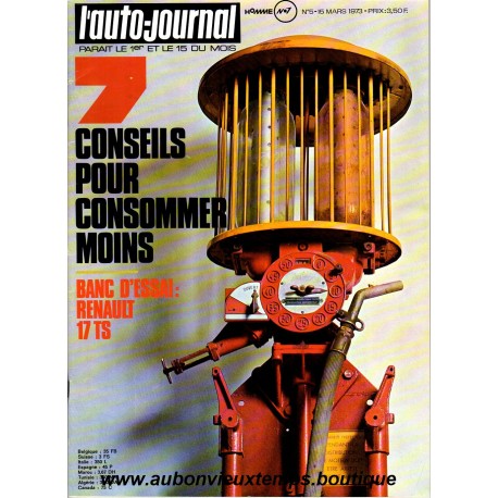 L'AUTO JOURNAL MARS 1973 - RENAULT 17 TS
