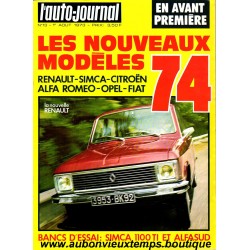 L'AUTO JOURNAL AOUT 1973 - RENAULT - SIMCA 1100 TI - ALFASUD - CITROEN - OPEL - FIAT