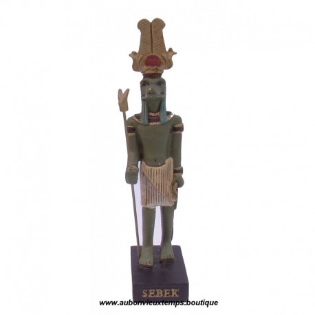 STATUETTE DIEU EGYPTIEN SEBEK PLASTOY