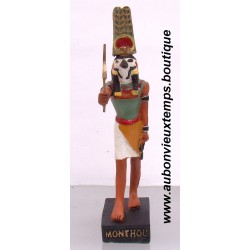 STATUETTE DIEU EGYPTIEN MONTHOU PLASTOY 
