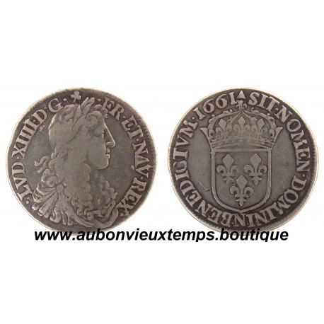 1/2 ECU LOUIS XIV 1661 N ARGENT 