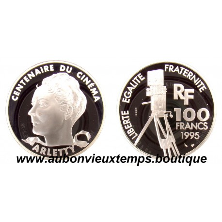 100 FRANCS 1995 - ARLETTY - CENTENAIRE du CINEMA - ESSAI ARGENT BE