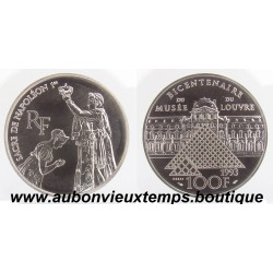 100 FRANCS 1993 - SACRE - BICENTENAIRE du MUSEE du LOUVRE - ESSAI ARGENT BE