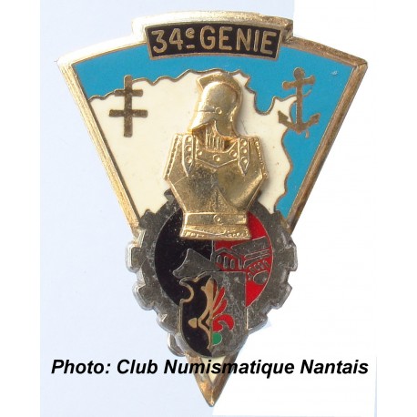 INSIGNE 34ème REGIMENT GENIE