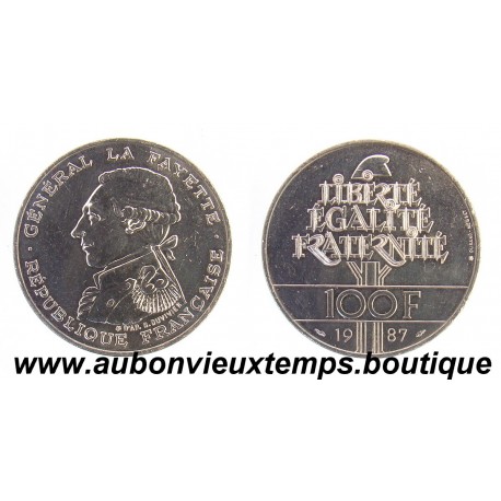 100 FRANCS 1987 LA FAYETTE ARGENT 