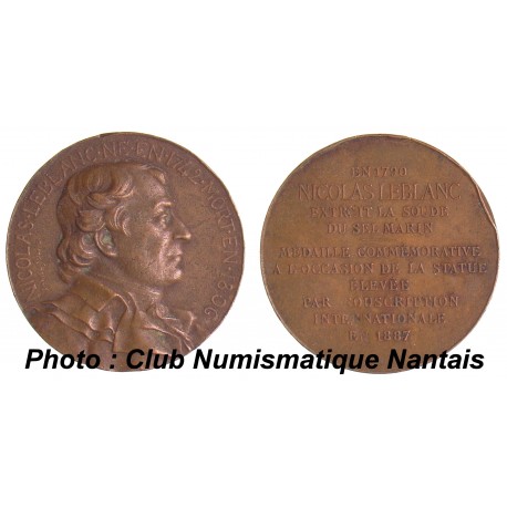 MEDAILLE NICOLAS LEBLANC NE EN 1742