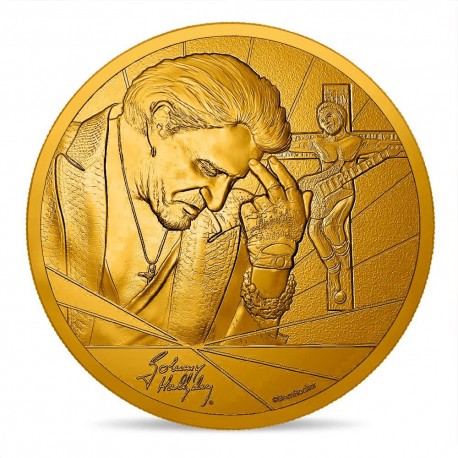 MEDAILLE JOHNNY HALLYDAY 2020 - CROIX DU ROCKER