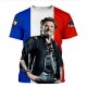 TEE SHIRT JOHNNY HALLYDAY - DRAPEAU FRANCAIS